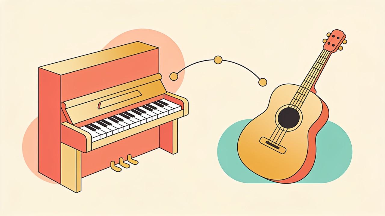Flat illustration for How to Teach Music Online: A Practical Guide