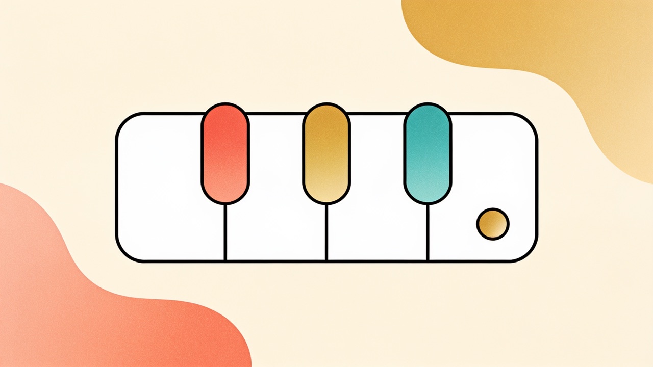 Flat illustration for Piano Chords for Beginners: Easy First Triads