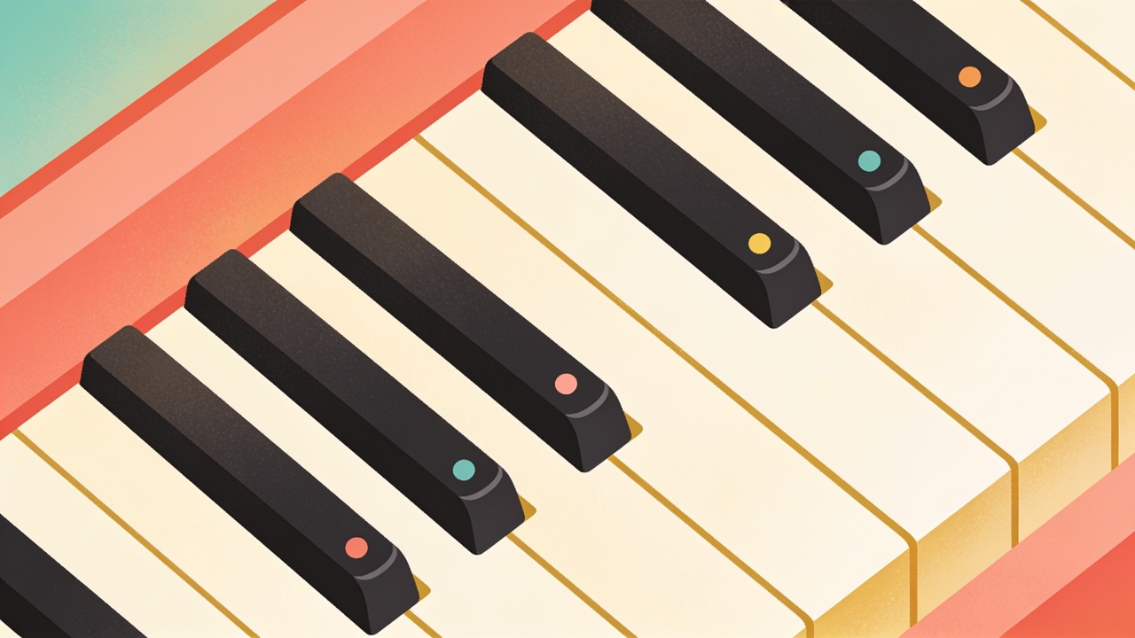 Flat illustration for Piano Notes for Beginners: Keyboard Layout Guide