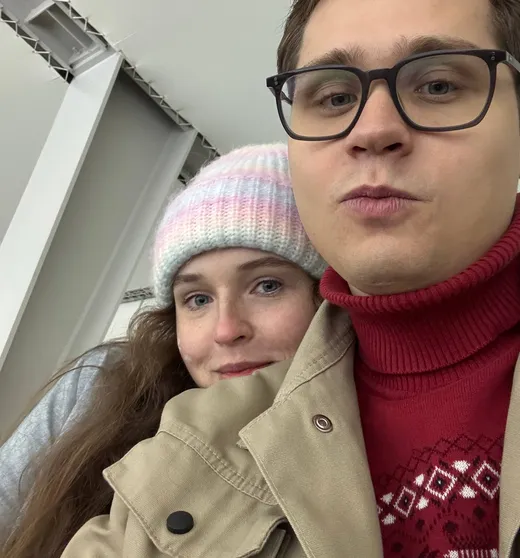 Kseniia and Eugene, a selfie