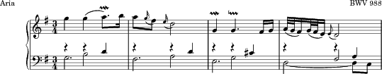 Goldberg Variations — Aria score preview