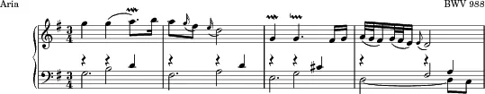 Goldberg Variations - Aria score preview