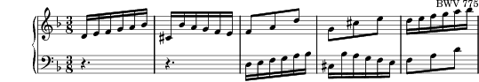 Invention No. 4 in D minor score preview