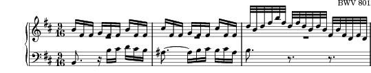 Sinfonia No. 15 in B minor score preview