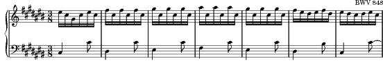 The Well-Tempered Clavier I, Prelude in C-sharp major score preview