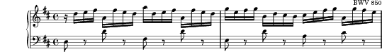 Prelude in D major, WTC I score preview
