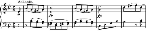 Sonata Op. 49 No. 1 - Andante score preview
