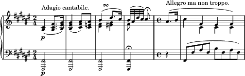 Sonata Op. 78 - Adagio cantabile score preview