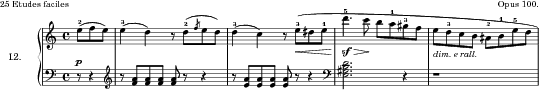 L'Adieu, Op. 100 No. 12 score preview