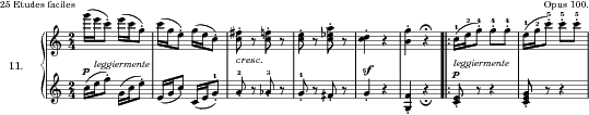 La Bergeronnette, Op. 100 No. 11 score preview