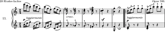 La Bergeronnette, Op. 100 No. 11 score preview