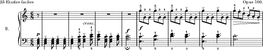 La Chasse, Op. 100 No. 9 score preview