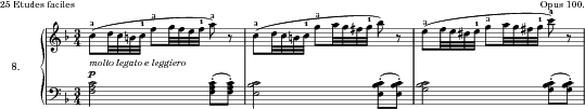 La Gracieuse, Op. 100 No. 8 score preview