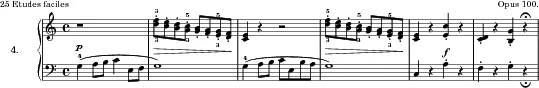 La Petite Réunion, Op. 100 No. 4 score preview