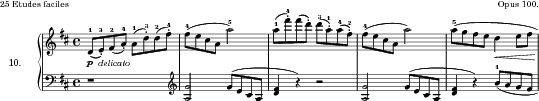 Tendre Fleur, Op. 100 No. 10 score preview