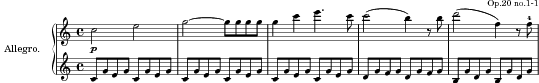 Sonatine Op. 20 No. 1, I. Allegro score preview
