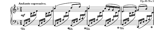 Song Without Words Op. 85 No. 1 score preview
