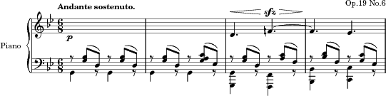 Venetian Boat Song, Op. 19 No. 6 score preview