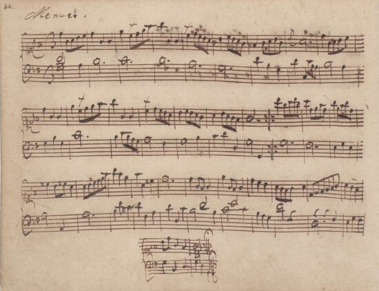 Minuet in G major score preview