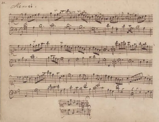 Minuet in G major score preview