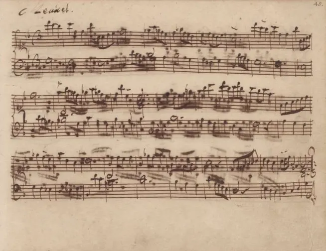 Minuet in G minor score preview