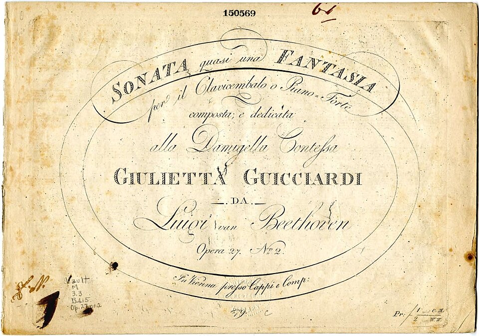 Moonlight Sonata, First Movement score preview