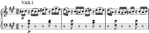 Sonata KV 331 - Variation I score preview