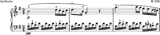 Piano Sonata No. 16 in C major, K. 545: II. Andante score preview