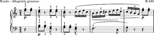 Piano Sonata No. 16 in C major, K. 545: III. Rondo score preview