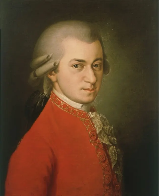W. A. Mozart, 1819 portrait by Barbara Krafft
