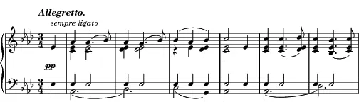 Mutopia score preview for Impromptu Op. 142 No. 2 in A-flat major